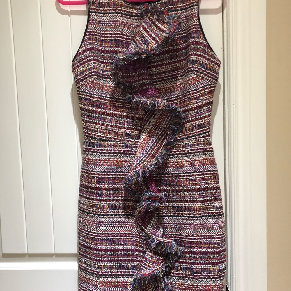 Adelyn Rae tweed dress with ruffle - Picture 3 of 7